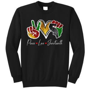 Peace Love Juneteenth Black Pride Freedom 4th Of July Sweatshirt