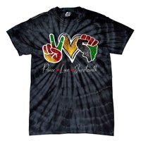 Peace Love Juneteenth Black Pride Freedom 4th Of July Tie-Dye T-Shirt