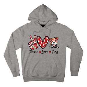 Peace Love Jack Russell Terrier Dog Lovers Leopard Tall Hoodie