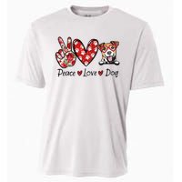 Peace Love Jack Russell Terrier Dog Lovers Leopard Cooling Performance Crew T-Shirt