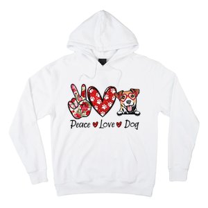 Peace Love Jack Russell Terrier Dog Lovers Leopard Hoodie