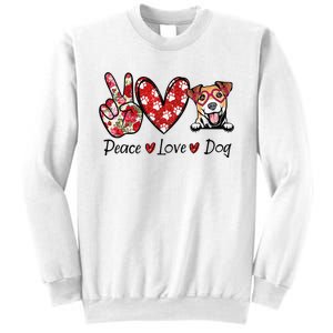 Peace Love Jack Russell Terrier Dog Lovers Leopard Sweatshirt