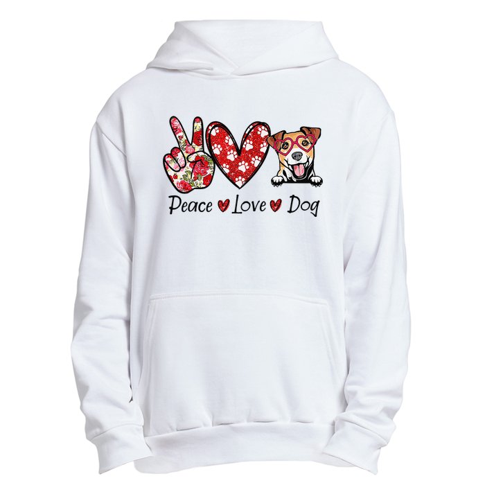 Peace Love Jack Russell Terrier Dog Lovers Leopard Urban Pullover Hoodie