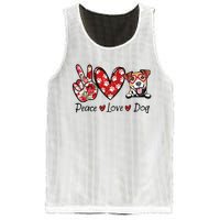 Peace Love Jack Russell Terrier Dog Lovers Leopard Mesh Reversible Basketball Jersey Tank