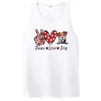 Peace Love Jack Russell Terrier Dog Lovers Leopard PosiCharge Competitor Tank