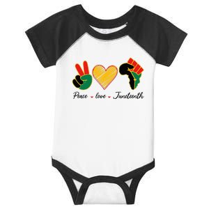 Peace Love Junenth Pride Black Girl Black Queen & King Infant Baby Jersey Bodysuit