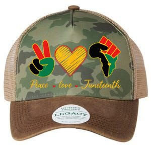 Peace Love Juneteenth Pride Black Black Queen & King Legacy Tie Dye Trucker Hat