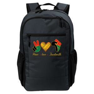 Peace Love Juneteenth Pride Black Black Queen & King Daily Commute Backpack