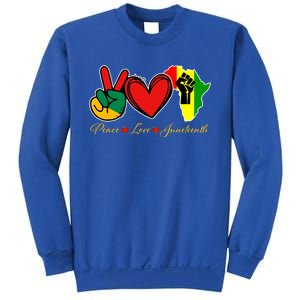 Peace Love Juneteenth Black Pride Freedom African American Gift Sweatshirt