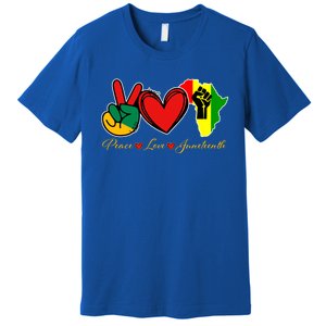 Peace Love Juneteenth Black Pride Freedom African American Gift Premium T-Shirt