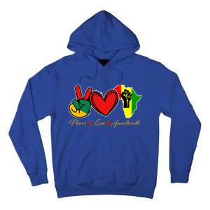 Peace Love Juneteenth Black Pride Freedom African American Gift Tall Hoodie