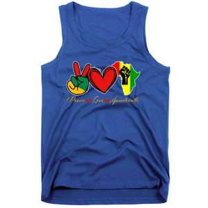 Peace Love Juneteenth Black Pride Freedom African American Gift Tank Top