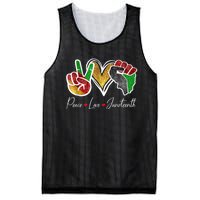 Peace Love Juneteenth Black Pride Freedom 4th Of July Mesh Reversible Basketball Jersey Tank