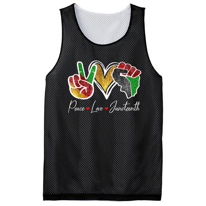 Peace Love Juneteenth Black Pride Freedom 4th Of July Mesh Reversible Basketball Jersey Tank