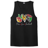 Peace Love Juneteenth Black Pride Freedom 4th Of July PosiCharge Competitor Tank