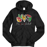 Peace Love Juneteenth Black Pride Freedom 4th Of July Tie Dye Hoodie