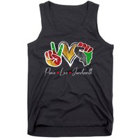 Peace Love Juneteenth Black Pride Freedom 4th Of July Tank Top