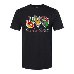 Peace Love Juneteenth Black Pride Freedom 4th Of July Softstyle CVC T-Shirt