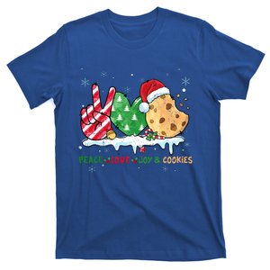 Peace Love Joy And Cookies Funny Christmas Holiday Matching  T-Shirt