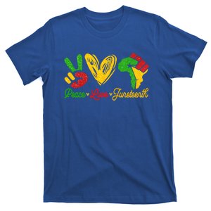 Peace Love Juneteenth Funny Black History Month Cool Gift T-Shirt