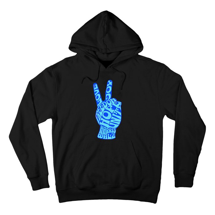 Peace Love Joy Freedom Unity Hope Harris Walz Election 2024 Gift Hoodie