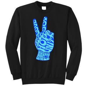 Peace Love Joy Freedom Unity Hope Harris Walz Election 2024 Gift Sweatshirt