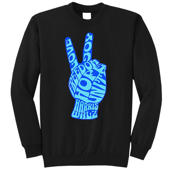 Peace Love Joy Freedom Unity Hope Harris Walz Election 2024 Gift Sweatshirt