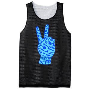 Peace Love Joy Freedom Unity Hope Harris Walz Election 2024 Gift Mesh Reversible Basketball Jersey Tank