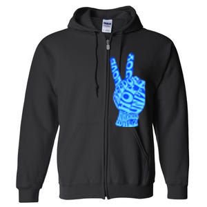 Peace Love Joy Freedom Unity Hope Harris Walz Election 2024 Gift Full Zip Hoodie