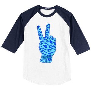 Peace Love Joy Freedom Unity Hope Harris Walz Election 2024 Gift Baseball Sleeve Shirt