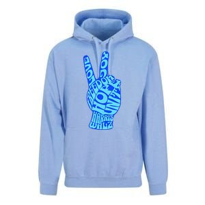 Peace Love Joy Freedom Unity Hope Harris Walz Election 2024 Gift Unisex Surf Hoodie