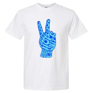 Peace Love Joy Freedom Unity Hope Harris Walz Election 2024 Gift Garment-Dyed Heavyweight T-Shirt