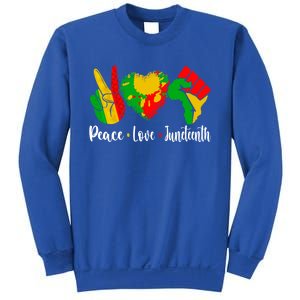 Peace Love Juneteenth Funny Black History Month Graphic Funny Gift Sweatshirt