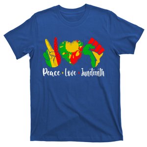 Peace Love Juneteenth Funny Black History Month Graphic Funny Gift T-Shirt