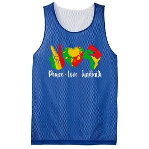 Peace Love Juneteenth Funny Black History Month Graphic Funny Gift Mesh Reversible Basketball Jersey Tank