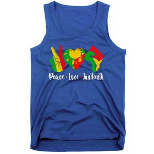 Peace Love Juneteenth Funny Black History Month Graphic Funny Gift Tank Top