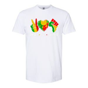 Peace Love Juneteenth Funny Black History Month Graphic Funny Gift Softstyle CVC T-Shirt