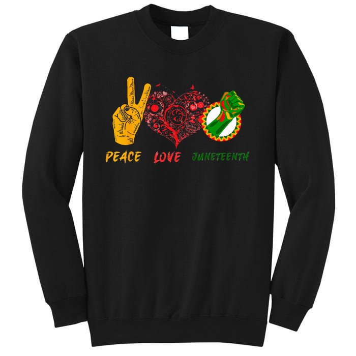 Peace Love Juneteenth Black History Pride African American Sweatshirt