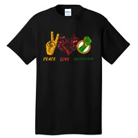 Peace Love Juneteenth Black History Pride African American Tall T-Shirt