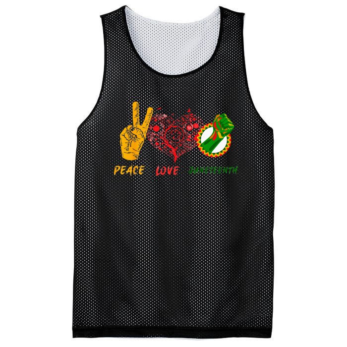 Peace Love Juneteenth Black History Pride African American Mesh Reversible Basketball Jersey Tank