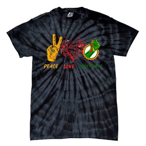 Peace Love Juneteenth Black History Pride African American Tie-Dye T-Shirt