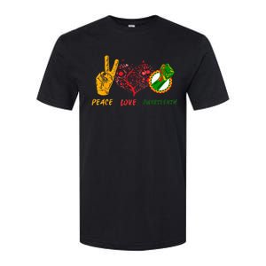 Peace Love Juneteenth Black History Pride African American Softstyle CVC T-Shirt