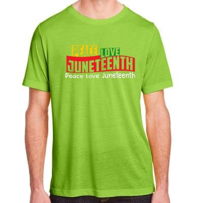 Peace Love Juneteenth Graphic Adult ChromaSoft Performance T-Shirt