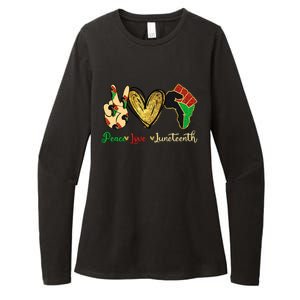 Peace Love Juneteenth Funny Gift Womens CVC Long Sleeve Shirt