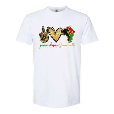 Peace Love Juneteenth Cool Gift Cute Gift Softstyle® CVC T-Shirt