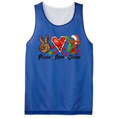 Peace Love Jesus Leopard Cross Christmas Pjs Xmas Pajamas Swea Mesh Reversible Basketball Jersey Tank