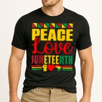 Peace Love & Juneteenth June 19th Freedom Day Cooling Performance Crew T-Shirt