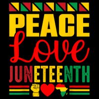 Peace Love & Juneteenth June 19th Freedom Day Cooling Performance Crew T-Shirt
