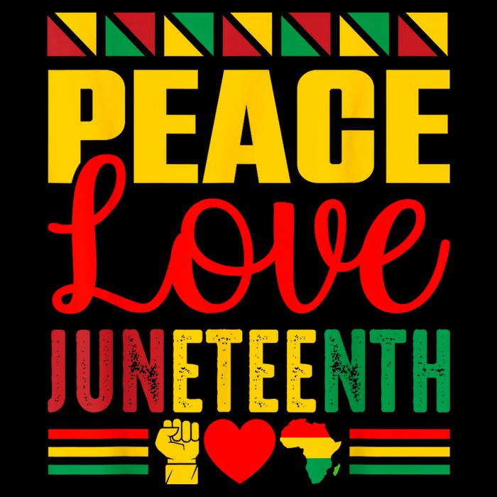 Peace Love & Juneteenth June 19th Freedom Day Cooling Performance Crew T-Shirt