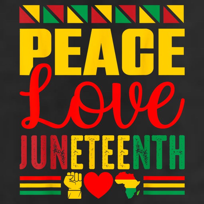 Peace Love & Juneteenth June 19th Freedom Day Adult Drive Performance Visor